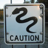 Snakes Warning - Sign, Jells Park, VIC